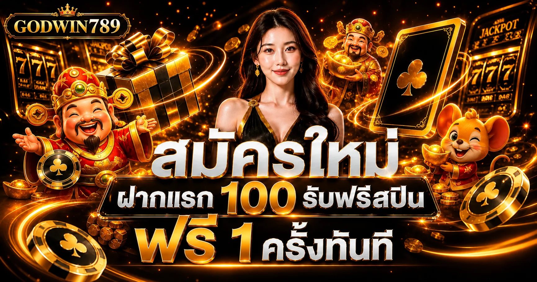 ภาพแนะนำสมาชิกใหม่ของ GODWIN789 โทนดำทอง